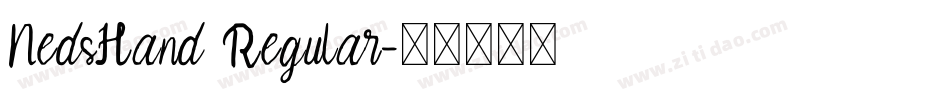 NedsHand Regular字体转换